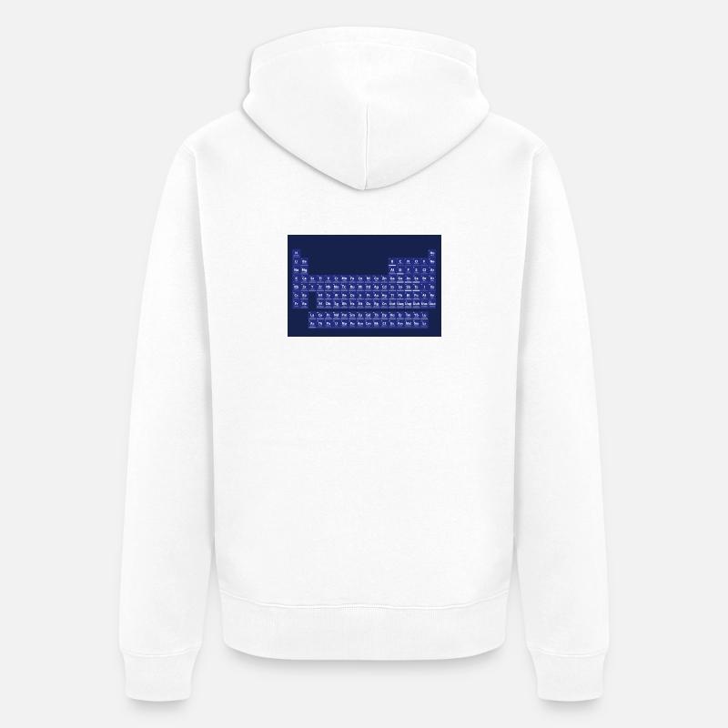 Das Periodensystem der Elemente - Unisex Premium Bio Zip Hoodie - Weiß
