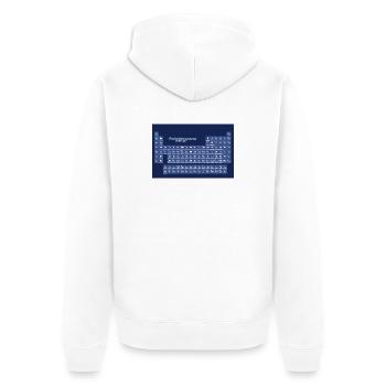 Posters Periodensystem der Elemente - Unisex Premium Bio Zip Hoodie - Weiß - Hinten - Thijin (182cm)