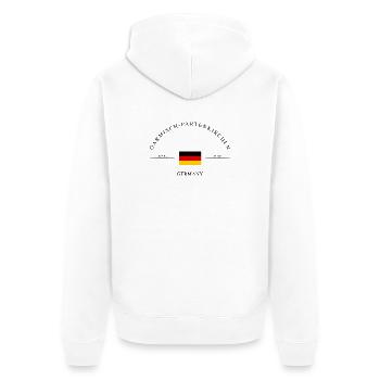 Garmisch-Partenkirchen Urlaub Souvenir & Geschenk - Unisex Premium Bio Zip Hoodie - Weiß - Hinten - Thijin (182cm)