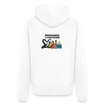 Propaganda is a picture of diversity everywhere - Unisex Premium Organic Zip Hoodie - white - Back - Thijin (182cm)