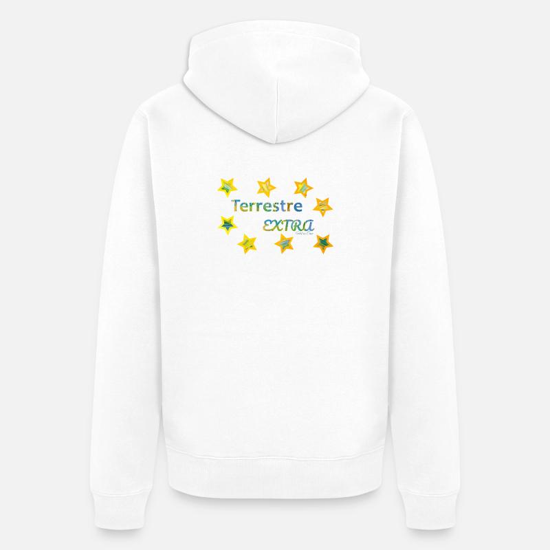Terrestre Extra - Veste à capuche bio Premium Unisexe - blanc