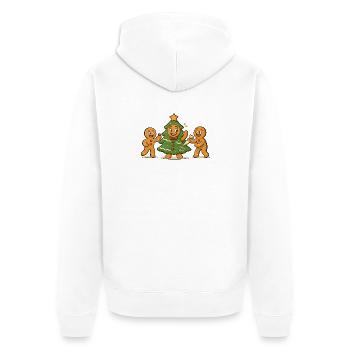 Bonhomme pain épice mannele  déguisé Sapin Noël  - Veste à capuche bio Premium Unisexe - blanc - Dos - Thijin (182cm)