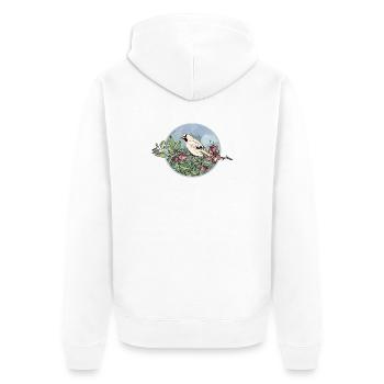 Colorful bird - Unisex Premium Organic Zip Hoodie - white - Back - Thijin (182cm)