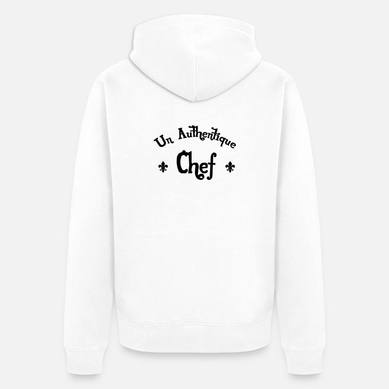 Authentique Chef - Veste à capuche bio Premium Unisexe - blanc