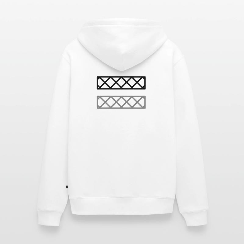 Fence Grid Pattern Frame Unisex Premium Organic Zip Hoodie