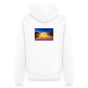 Laine d’acier enflammée - Veste à capuche bio Premium Unisexe - blanc - Dos - Thijin (182cm)