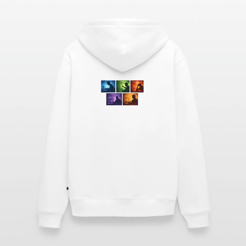 Multi-Screen Code Shadow Unisex Premium Organic Zip Hoodie