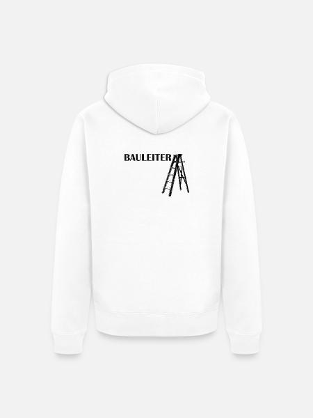 Bauleiter Typografie Baustellenstil - Unisex Premium Bio Zip Hoodie - Weiß