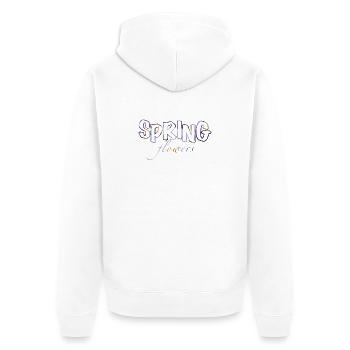 Spring Blossom Colors of Crocuses - Unisex Premium Organic Zip Hoodie - white - Back - Thijin (182cm)