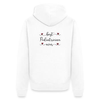 best pediatrician in the world - Unisex Premium Organic Zip Hoodie - white - Back - Thijin (182cm)