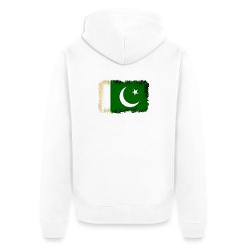 Drapeau du Pakistan - Veste à capuche bio Premium Unisexe - blanc - Dos - Thijin (182cm)