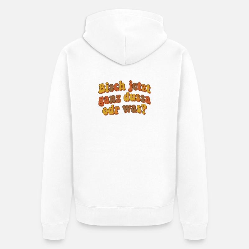 Souabe, Souabe, Stuttgart, Souabe - Veste à capuche bio Premium Unisexe - blanc