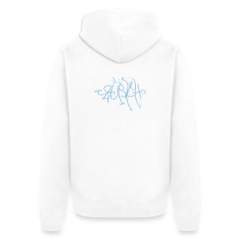 Art urbain de Zurich - Veste à capuche bio Premium Unisexe - blanc - Dos - Thijin (182cm)