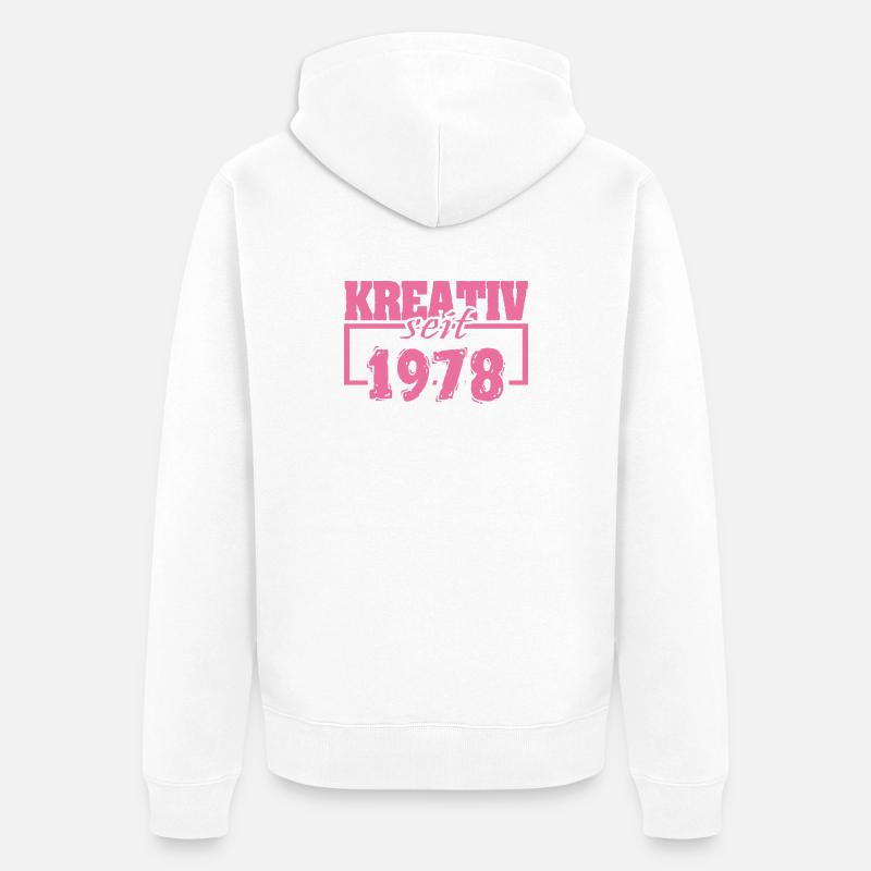 Peintre 1978 - Veste à capuche bio Premium Unisexe - blanc