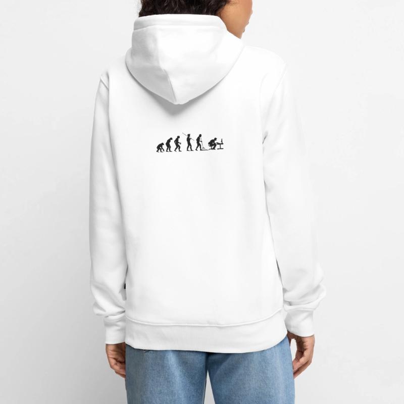 Programmierer Computerfreak Evolution Unisex Premium Bio Zip Hoodie