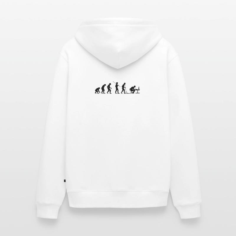 Programmierer Computerfreak Evolution Unisex Premium Bio Zip Hoodie