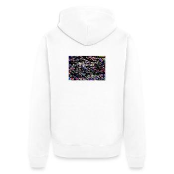 Chujugi - Unisex Premium Organic Zip Hoodie - white - Back - Thijin (182cm)