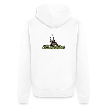Wild & Wise Nature Wappen - Unisex Premium Bio Zip Hoodie - Weiß - Hinten - Thijin (182cm)
