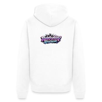 RuhrPottery Streetwear Graffiti - Veste à capuche bio Premium Unisexe - blanc - Dos - Thijin (182cm)