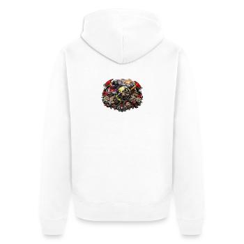 Art opérationnel des pompiers - Veste à capuche bio Premium Unisexe - blanc - Dos - Thijin (182cm)