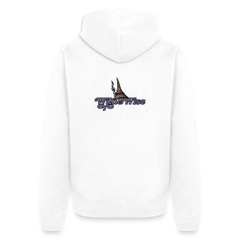 Logo du Chapeau de Sorcière Sauvage et Sage - Veste à capuche bio Premium Unisexe - blanc - Dos - Thijin (182cm)