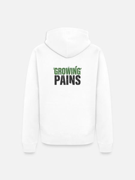 Growing Pains Motivation - Unisex Premium Bio Zip Hoodie - Weiß