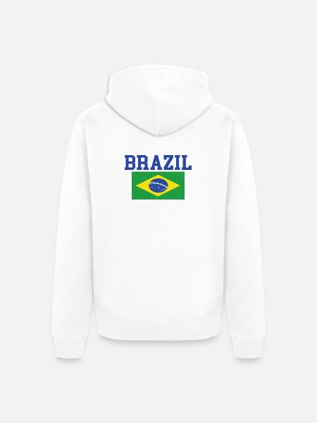 Brasilien Geschenk - Unisex Premium Bio Zip Hoodie - Weiß
