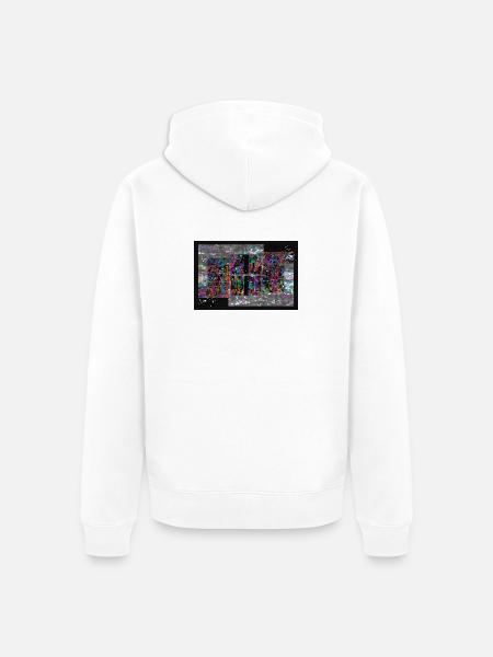 pixplojde - Unisex Premium Bio Zip Hoodie - Weiß