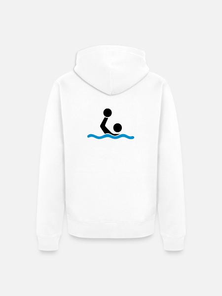 water polo - Unisex Premium Organic Zip Hoodie - white