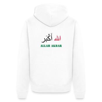 Allah Akbar - Veste à capuche bio Premium Unisexe - blanc - Dos - Thijin (182cm)