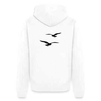 fliegende moewen vogel urlaub - Unisex Premium Bio Zip Hoodie - Weiß - Hinten - Thijin (182cm)