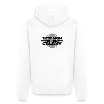 Best Mom In The Galaxy - Unisex Premium Bio Zip Hoodie - Weiß - Hinten - Thijin (182cm)