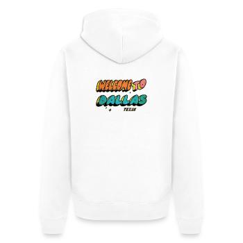 Welcome to Dallas Texas Design - Unisex Premium Organic Zip Hoodie - white - Back - Thijin (182cm)