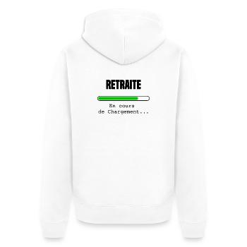 Retraite en cours de chargement - Veste à capuche bio Premium Unisexe - blanc - Dos - Thijin (182cm)