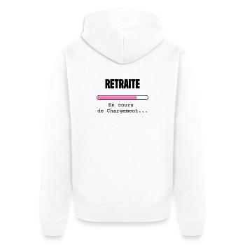 Retraite en cours de chargement - Veste à capuche bio Premium Unisexe - blanc - Dos - Thijin (182cm)