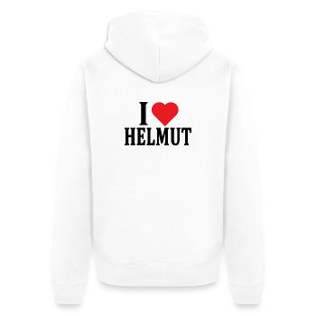 t-shirt name I love Helmut gift idea t-shirt - Unisex Premium Organic Zip Hoodie - white - Back - Thijin (182cm)