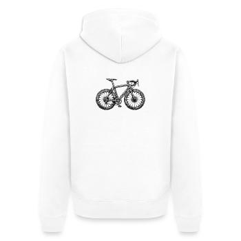 chaîne de vélo vélo cyclisme sport vélo - Veste à capuche bio Premium Unisexe - blanc - Dos - Thijin (182cm)