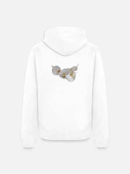 WEISSE CALLAS - Unisex Premium Bio Zip Hoodie - Weiß