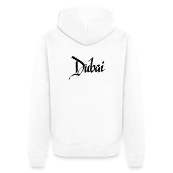 Dubai - Unisex Premium Organic Zip Hoodie - white - Back - Thijin (182cm)