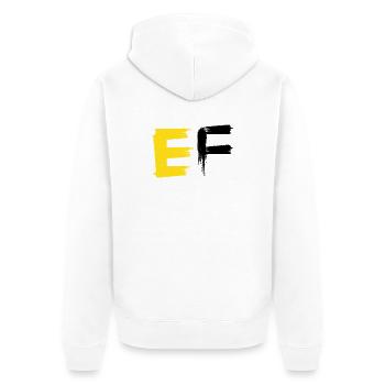 Buntes Traumtier Abstraktes Design - Unisex Premium Bio Zip Hoodie - Weiß - Hinten - Thijin (182cm)