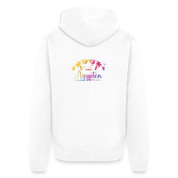 Egypt Tropical Beach Palm Trees - Unisex Premium Organic Zip Hoodie - white - Back - Thijin (182cm)