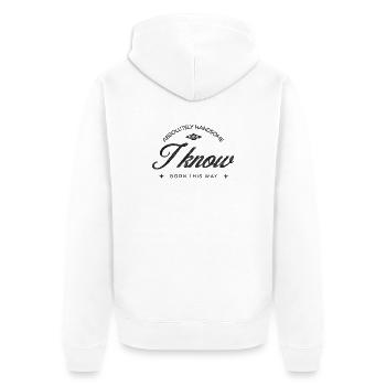 Vintage Born This Way – Absolument Beau 60 - Veste à capuche bio Premium Unisexe - blanc - Dos - Thijin (182cm)