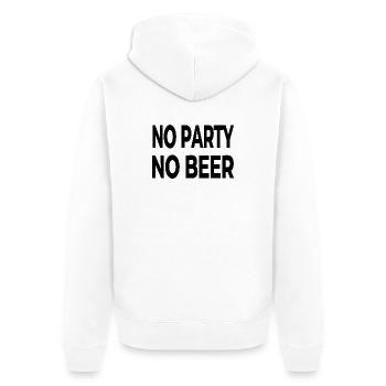 Parti - Veste à capuche bio Premium Unisexe - blanc - Dos - Thijin (182cm)