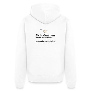 Eichhörnchen - Unisex Premium Bio Zip Hoodie - Weiß - Hinten - Thijin (182cm)