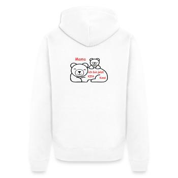 Kita Kind - Unisex Premium Bio Zip Hoodie - Weiß - Hinten - Thijin (182cm)