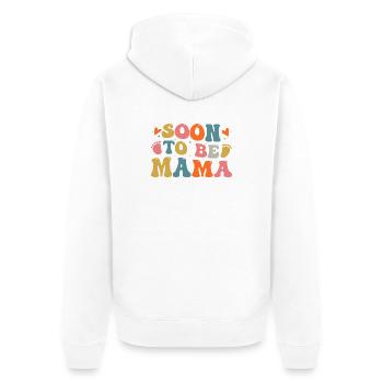 Bientôt Maman - Veste à capuche bio Premium Unisexe - blanc - Dos - Thijin (182cm)
