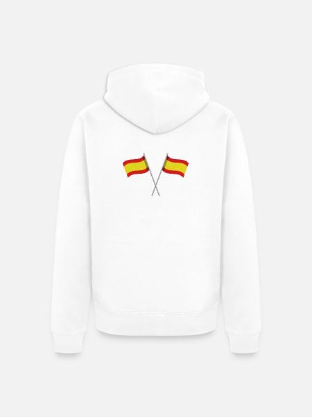 Spanische Flagge - Unisex Premium Bio Zip Hoodie - Weiß