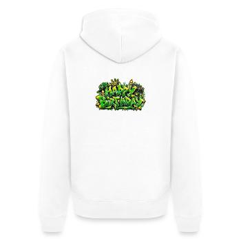 Herzlichen Glückwunsch zum Geburtstag Graffiti Hip Hop: Old School! - Unisex Premium Bio Zip Hoodie - Weiß - Hinten - Thijin (182cm)