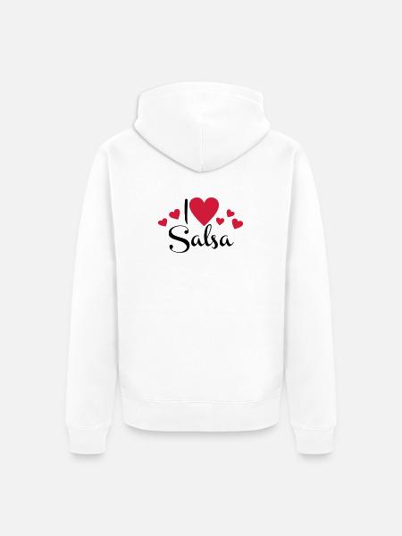 2541614 113586423 salsa - Unisex Premium Organic Zip Hoodie - white