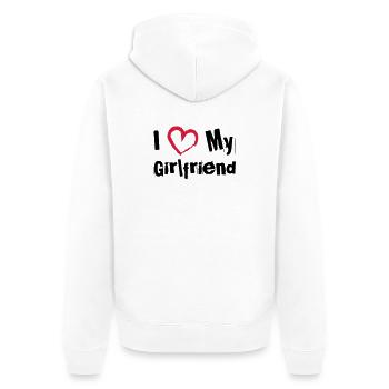 I Love My Girlfriend - Veste à capuche bio Premium Unisexe - blanc - Dos - Thijin (182cm)